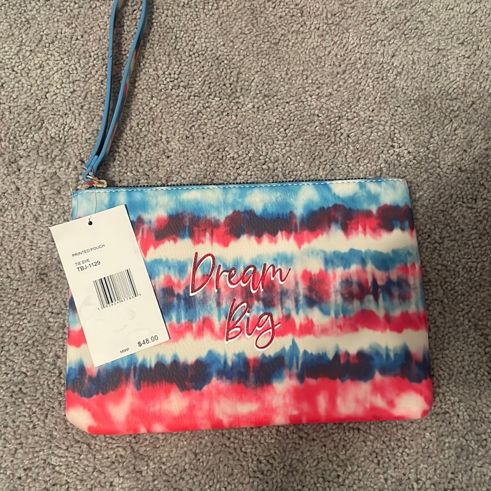 Besty Johnson tie die pouch NWT